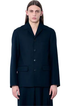 DRIES VAN NOTEN Homme, Vestes, Bleu, Taille: S Veste Tailleur en Laine avec Revers Crantés