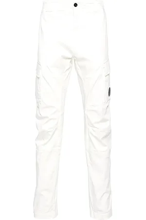 C.P. Company Homme, Jeans, Blanc, Taille: 3XL Pantalon Décontracté en Coton
