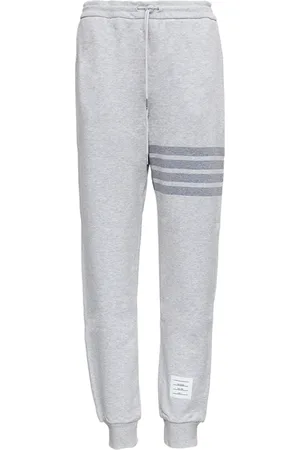 Thom Browne Homme, Pantalons, Gris, Taille: L Pantalon de jogging gris avec cordon de serrage à la taille