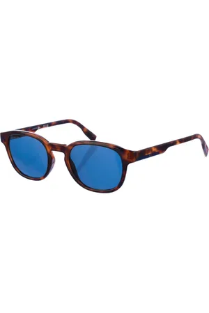 Lacoste Femme, Accessoires, Brun, Taille: ONE Size Lunettes de soleil ovales en acétate avec verres effet miroir