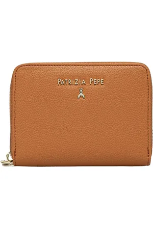 Patrizia Pepe Femme, Accessoires, Brun, Taille: ONE Size Portefeuille en cuir élégant avec détail Fly