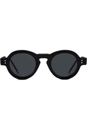 Thom Browne Homme, Accessoires, Noir, Taille: ONE Size Lunettes de soleil rondes