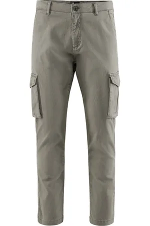 Bomboogie Homme, Pantalons, Gris, Taille: W32 Stretch Cotton Gabardine Cargo Pants