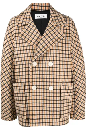 Lanvin Homme, Vestes, Brun, Taille: M Blazer Kimono Marron