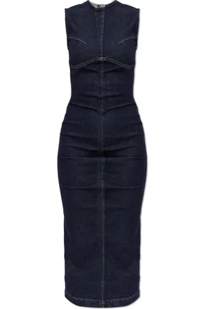 Sportmax Femme, Robes, Bleu, Taille: 38 FR Robe Denim Geranio