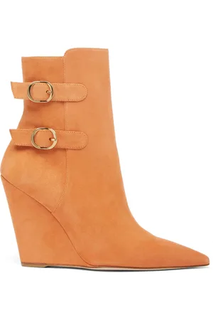 Stuart Weitzman Femme, Chaussures, Brun, Taille: 38 1/2 EU Saloon 100 Wedge Boot d`inspiration western