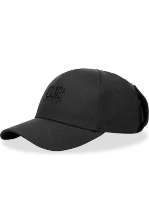 C.P. Company Homme, Accessoires, Noir, Taille: L Casquette Goggle en Gabardine Classique