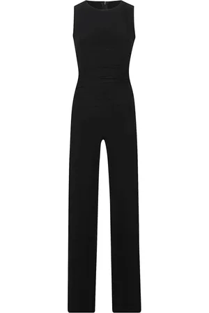 Norma Kamali Femme, Combinaisons et Ensembles, Noir, Taille: 40 FR Combinaison Pantalon à Taille Froncée