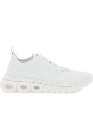 Salvatore Ferragamo Homme, Chaussures, Blanc, Taille: 38 EU Baskets de running avec empiècements en maille et cuir