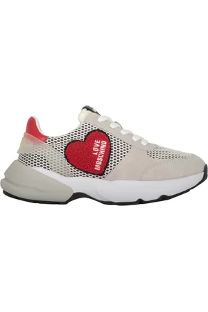 Moschino Femme, Chaussures, Blanc, Taille: 37 EU Baskets basses en daim