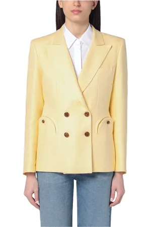 Blazé Milano Femme, Vestes, Jaune, Taille: 40 FR Veste à Double Boutonnage
