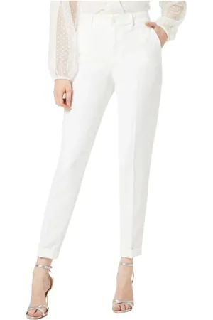 Liu Jo Femme, Pantalons, Blanc, Taille: 34 FR Pantalon New York Coupe Droite