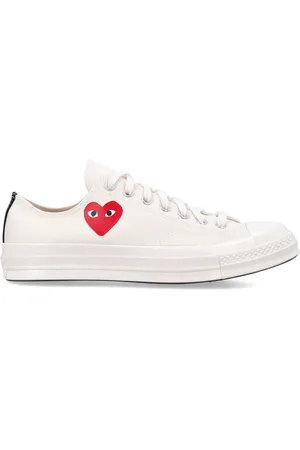 Comme des Garçons Unisex, Chaussures, Blanc, Taille: 40 EU Baskets Basses Cœur Blanc