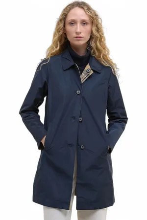 Barbour Femme, Manteaux, Bleu, Taille: 36 FR Doudoune et Parka Réversibles en Polyester