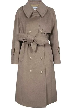 Dondup Femme, Manteaux, , Taille: 36 FR Manteau en laine croisé avec ceinture