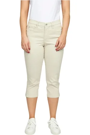 2-Biz Femme, Pantalons, Blanc, Taille: 42 FR Pantalon Cropped Classique