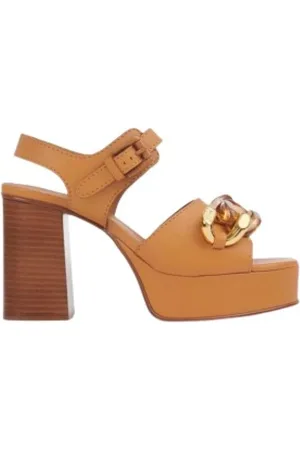 Chloé Femme, Chaussures, Brun, Taille: 38 1/2 EU Sandales Coqueline