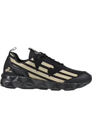 EA7 Homme, Chaussures, Noir, Taille: 37 1/2 EU Baskets à Semelle en Caoutchouc Imprimée