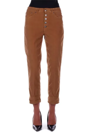 Dondup Femme, Pantalons, Brun, Taille: W30 Pantalon Slim avec Logo Latéral