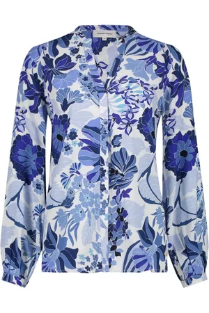 Fabienne Chapot Femme, Blouses et Chemises, Bleu, Taille: 40 FR Chemisier Frida
