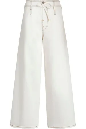 Etro Femme, Jeans, Blanc, Taille: W30 Jean Large