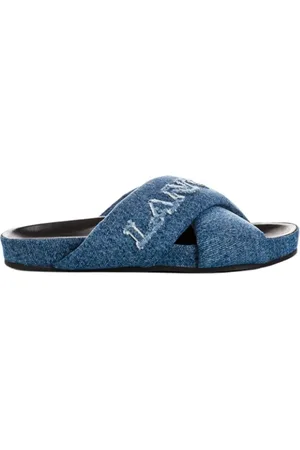 Lanvin Femme, Chaussures, Bleu, Taille: 38 EU Tongs en Denim