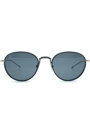 Thom Browne Homme, Accessoires, Noir, Taille: ONE Size Lunettes de soleil rondes en titane