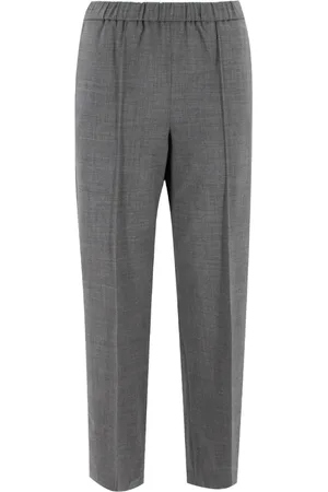 Fabiana Filippi Femme, Pantalons, Gris, Taille: 36 FR Pantalon Droit Chiné