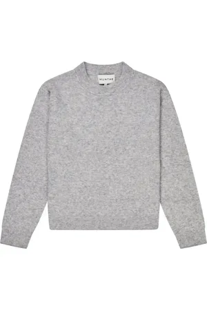 Munthe Femme, Pulls, Gris, Taille: 42 FR Élégant pull en maille côtelée