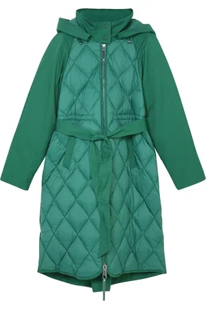 Silvian Heach Femme, Vestes, Vert, Taille: 38 FR Veste Rembourrée Contrastée