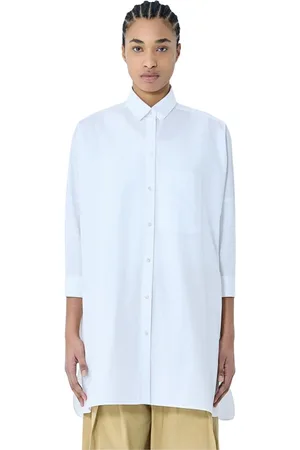 Jil Sander Femme, Blouses et Chemises, Blanc, Taille: 38 FR Chemise Classique en Popeline de Coton