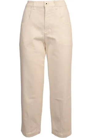 ELEVENTY Femme, Pantalons, Blanc, Taille: 36 FR Pantalon en denim vintage avec pinces