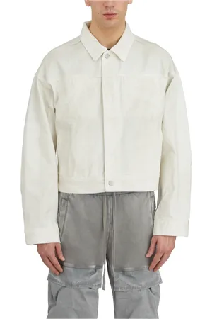 Entire Studios Homme, Vestes, Blanc, Taille: L Veste en jean ornée de pierres précieuses