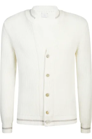 ELEVENTY Homme, Pulls, Blanc, Taille: L Cardigan Élégant