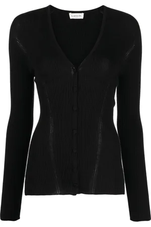 Lanvin Femme, Pulls, Noir, Taille: 42 FR Cardigan Structuré