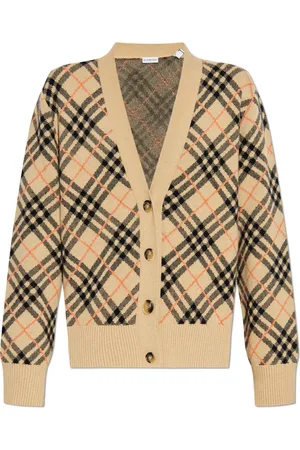 Burberry Femme, Pulls, , Taille: 42 FR Cardigan à Motif Écossais