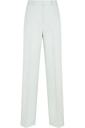 Lanvin Femme, Pantalons, Vert, Taille: 40 FR Pantalon Tailleur Jambe Large