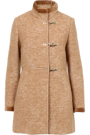 FAY Femme, Manteaux, Brun, Taille: 40 FR Manteau Virginia en mélange de laine