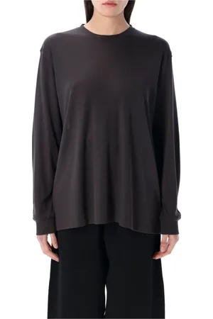 STUDIO NICHOLSON Femme, Tops, Brun, Taille: 38 FR Oversized Crew Neck T-Shirt