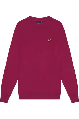 Lyle & Scott Homme, Pulls, Rouge, Taille: M Pull Ras du Cou en Laine Mérinos