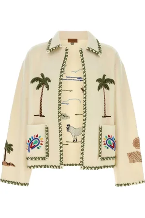 Alanui Homme, Pulls, , Taille: M Veste en laine brodée Remember Me
