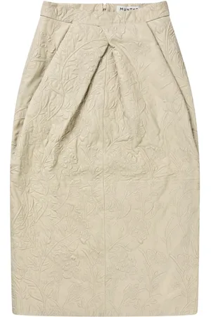 Munthe Femme, Jupes, , Taille: 42 FR Jupe en cuir floral gaufré