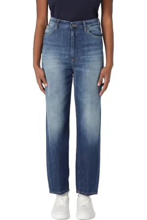 Dondup Femme, Jeans, Bleu, Taille: W30 Jean ample en denim à taille haute