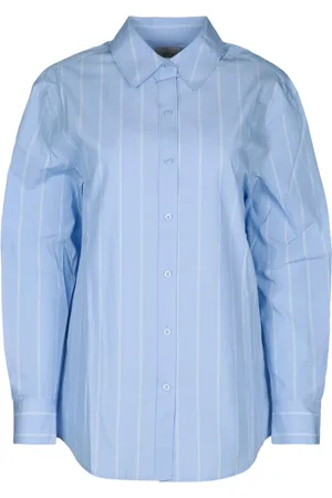 Calvin Klein Femme, Blouses et Chemises, Bleu, Taille: 38 FR Chemise Classique en Coton Coupe Standard