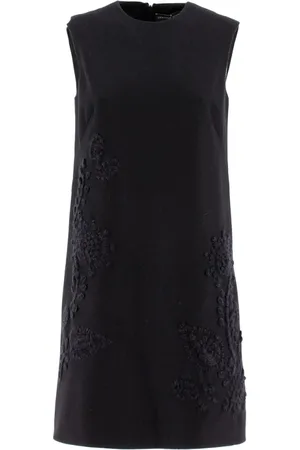 ERMANNO SCERVINO Femme, Robes, Noir, Taille: 36 FR Mini-robe en laine douce brodée