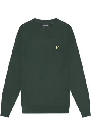 Lyle & Scott Homme, Pulls, Vert, Taille: S Pull vert en maille à col rond