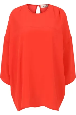 Lanvin Femme, Blouses et Chemises, Rouge, Taille: 36 FR Blouse à Col Rond