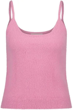 Fabienne Chapot Femme, Tops, Rose, Taille: 46 FR Top Rose à Col Rond pour Femme