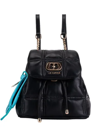 La Carrie Femme, Sacs, Noir, Taille: ONE Size Sac à Dos Élégant Matelassé avec Pochette Amovible