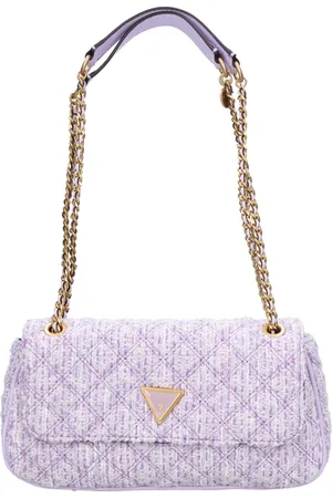 Guess Femme, Sacs, Violet, Taille: ONE Size Sac bandoulière en tissu et similicuir